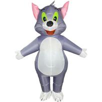 Helovino tarptautinis gyvūno kostiumas: Juokingas koalos kombinezonas ir pripučiama animacinė BoBo karvė Adult 155-190cm gray
