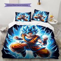 Son Goku Rašto Patalynė, Antklodės Komplektas Antklodės Užvalkalas Pagalvės Užvalkalas Namų Gimtadienio Dovana (1 * užvalkalas antklodei + 2 * užvalkalai pagalvėms, be užpildo) 200x200cm