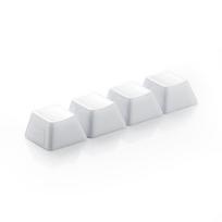 Mountain Sea Translucent Ceramic Cyan Dog Paw Keycaps, Smooth Glazed Surface, Original Height white