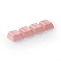 Mountain Sea Translucent Ceramic Cyan Dog Paw Keycaps, Smooth Glazed Surface, Original Height