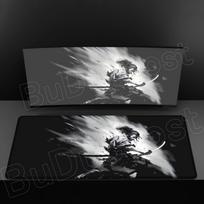 Cool Samurai Warrior Rubber XXL Mouse Pad Game Console Computer Accessories Keyboard Desk Mouse Pad Office Game Desk Accessories 300x600mm gray