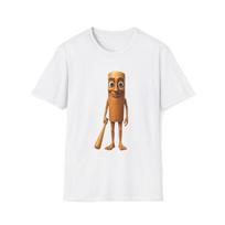 Tung Tung Sahur Breadstick Character Trending T-Shirt | Funny Meme Food Cartoon Tee 3XL white
