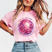 2026 Harry Styles Albumas Kiss All The Time Disco Kartais Tas Pats Stilius Spausdintas Marškinėlis Unisex Unisex Medvilninis Vasaros Naujas Laisvalaikio Marškinėliai XL pink