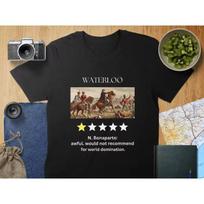 Funny Napoleon Waterloo Review T-Shirt: Unique History Buff Gift - Unisex or Women's Tee 2XL beige