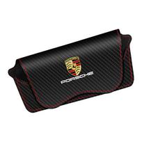 Automobilio skydelio nuo saulės akinių laikiklis Saulės akinių laikymo dėklas Porsche Panamera Taycan 911 718 Macan Cayenne Boxster Cayman 918 Pajun black
