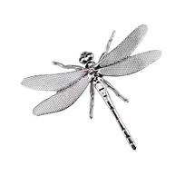 Durable Small Dragonfly Ornament Dragonfly Metal Tea Pet Six Feet 3D Dragonfly Cup Cover Home Decor gray