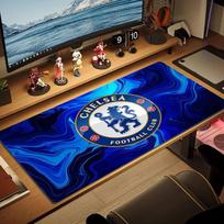Chelsea F Large Size Mouse Pad Large Gaming Table Cushion Non-slip Laptop Tablet Big Mousepad XXL Mat Mini PC Playmat With Lock edge 30cmx60cm(11.8x23.6inch) blue