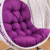 Sustorinta kabinama paukščių lizdo sūpynių kėdė su atlošo pagalvėle 80*120cm (2kg) violetinė