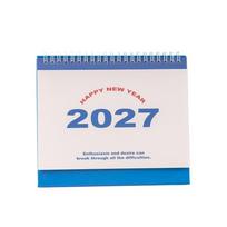 Daily Schedule 2027 Desk Calendar Thick Paper Standing Flip Calendar  Daily Scheduling mėlyna