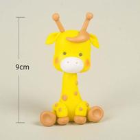 3D Jungle Animals Cake Toppers Elephant Giraffe Cake Decoration  Baby Shower Decor Style 1 yellow