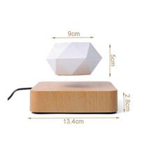 Household Levitating Air Bonsai Pot Rotation Flower Pot Planters Magnetic Suspension Floating Pot Potted Plant Without plants white
