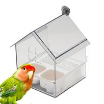 Removable External Parrot Feeder For Outdoor Use, Bird Feeder House, Transparent Bird Bath, Easy To And Clean One Size balta