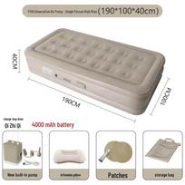 Shepherd's Day Inflatable Air Mattress with Backrest – Portable for Camping & Home Use gray