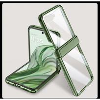 Transparent Electroplated Magnetic Snap-on Case Motorola Razr 60 Ultra 50 Full Coverage Shockproof PC Cover Razr 50 augalų žalia