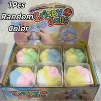 1Pcs Colorful Crispy Stress Balls Pinch Toy Stress Relief Squeeze Wax Coating Balls For Home Office Relax Squeeze Party Gifts gray