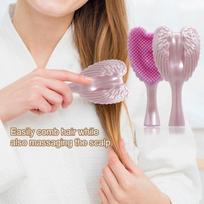 Mini Angel Detangling Tangle Hairbrush Comb Hair Brush Women Massage Combs For Salon Hairdressing Tools rožinė