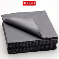 1/20/100/300 pcs/lot Black Microfiber Sunglasses Eyeglasses Cleaning Cloth 13*13cm Glasses Eyewear Clean Lens Cloth Accessories 3 100pcs black gray