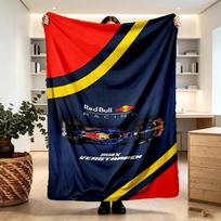 Red Bull Racing Print Blanket - Soft & Comfortable, for Bedroom, Travel, Sofa, Home Decoration - Birthday Christmas Gift for Friend 80cmx120cm