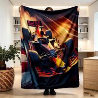 Red Bull Racing Print Blanket - Soft & Comfortable, for Bedroom, Travel, Sofa, Home Decoration - Birthday Christmas Gift for Friend 80cmx120cm
