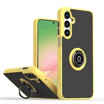 Matiniai telefono dėklai Samsung Galaxy A56 A36 A26 A16, magnetinio žiedo laikiklio dėklas Samsung S25 S22 S21 Ultra Plus S24 FE Galaxy S20 FE geltona