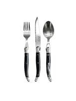LAGUIOLE Janneron Laguiole Stalo reikmenys Marmurinis Juodas 1 asmeniui Rinkinys (3 vnt) single type gray