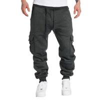 Vyriškos laisvalaikio cargo kelnės su raišteliu pavasariui ir rudeniui S-2XL Raišteliu reguliuojamas juosmuo Joggeriai Žygio taktinės kelnės vyrams su kišenėmis XL tamsiai pilka spalva