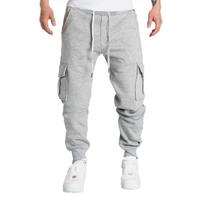 Vyriškos laisvalaikio cargo kelnės su raišteliu pavasariui ir rudeniui S-2XL Raišteliu reguliuojamas juosmuo Joggeriai Žygio taktinės kelnės vyrams su kišenėmis L pilka