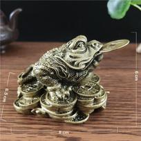 Money Buddha Statues Chinese Feng Shui Coin Three Legged Toad Frog Animal Statue Sculptures Home Decoration Man-made Jade Stone green