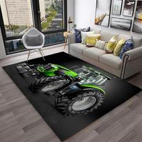3D retro automobilio, traktoriaus, sunkvežimio serijos kilimas namų svetainei, miegamajam, sofai, prie durų dekoras, vaikiškas kilimėlis, neslystantis grindų kilimėlis 40x60cm gray