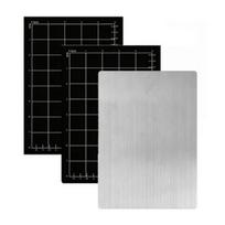 3Pcs Shims Magnetic Shim Cutting Mats with Card Size Grid Ruler Black Embossing gray