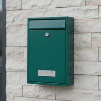 Sieninė pašto dėžutė Su 2 raktais Raktinė spyna Pašto konteineris Atsparus oro sąlygoms Užraktas Saugumas Green Key Lock gray