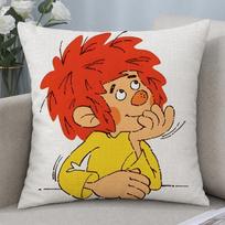 TV Series Meister Eder und Sein Pumuckl Cushion Cover Cushion Covers Natural Linen Breathable Sofa Bedroom Decor Pillowcase 50cmx50cm(20x20Inch)