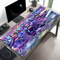 KPop Demon Hunters Print Mouse Pad, Anti‑Slip Desktop keyboard Mat, for PC Laptop Gaming Working Daily Use, Cool Festival Surprise Gift 50cmx100cm purple