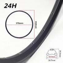 Brand New Bike Wheel Rim Rim FV/AV Nozzle 20-inch 24/28/32/36 Holes Aluminum Alloy Disc Brake Rim For 20*1.5~20*2.125 Tires 24 holes B gray