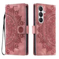 for Samsung Galaxy A34 5G,A26,A17 4G/5G,A16 Mandala Embossed PU Leather Flip Wallet Phone Case Galaxy A17 4G/5G raudona