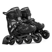 Adjustable Flash Inline Skates Light Up Roller Skates for Kids Boys Girls Men Women with 8 Glowing Wheels Smooth Ride L juoda