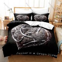 Cool Sad Boyz 4 Life Junior H Grainy Street Portrait Rain Broken Heart Duvet Cover + 2 Pillowcases Regional Mexican Music Bed Li EU Single 135*200cm/53x79in 3pcs pink