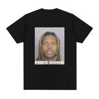 NEMOKAMAS DURK Marškinėliai Lil Durk Grafiniai Marškinėliai Vyriški Moteriški Drabužiai Mada Vintažiniai Marškinėliai Laisvalaikio Jaukūs Medvilniniai Per dydį Marškinėliai M gray