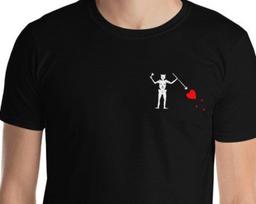 Blackbeard Pirate Flag, Short-Sleeve Unisex T-Shirt 2XL beige
