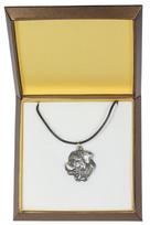 Tosa Inu, Tosa-Ken, Japanese Mastiff - Dog necklace in gift box, silver-plated locket for dog fan, striking pendant by Art-Dog brand sidabras