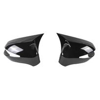 For Honda Civic 8th 2005-2011 Car Rearview Side Mirror Cover Wing Cap Exterior Door Housing Shell Trim with signal light Gloss Black black