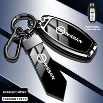 Cinko lydinio odinis automobilio rakto dangtelis dėklas Nissan Qashqai Juke X-Trail Patrol Note Leaf Altima Maxima Murano Tiida Teana Rogue Sentra white