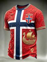 Šiaurės Vikingų Norvegija Marškinėliai Vyrams Moterims 3D Spausdinti Vintažiniai Kultūriniai Raštai Trumpomis Rankovėmis Gatvės Stiliaus T-shirt Greitai Džiūstantis Vasaros Atsitiktinis Viršutinis Drabužis 5XL white
