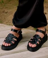 Shoehi Lohbs Fisherman Sandals S0524 (3 Colors) Black/245 brown