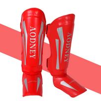 Sanda Muay Thai blauzdų apsaugos su pėdos apsauga - Storio apsauginė įranga sporto treniruotėms