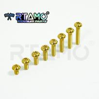 RTAMO Titanium Bolt M4X6/8/10/12/14/16/18/20mm MTB Road Bike Fastening Parts Motorcycle Modifcaiton Screw 1PC M4X10 mm