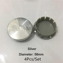 56/64mm Car Wheel Center Hubcaps Cover Badge for Jeep Tj Compass Grand Commander Cherokee Renegade Liberty Patriot Accessories gray