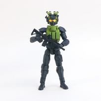 Cool Military Soldiers13 Action Figures Toy 3D Printed Multi-Joint Lucky 13 Dummy Soldiers Model Desk Ornament Finished Product black
