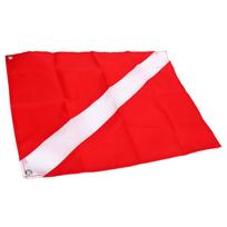 Dive Flag Scuba Diving Spearfishing Freediving Diver Down Boat 50x35cm Rectangular Red White white