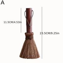 Palm Silk Wooden Handle Pot Brush Non-Stick Oil Soft Hair Cleaning Brush Kitchen Stove Dishwashing Brush Cleaning Products A black